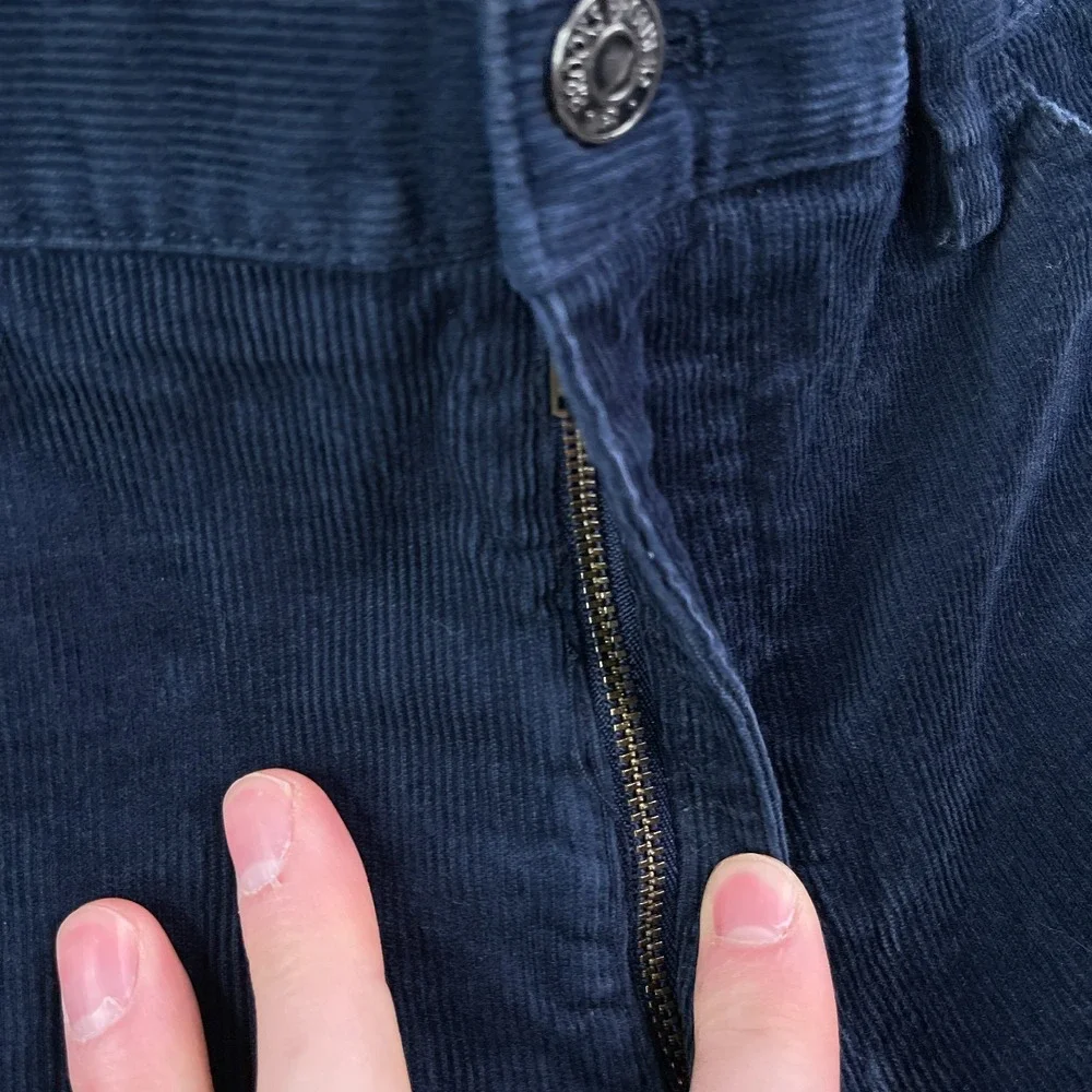 Brooks Brothers Pants Mens 36 (Fits 36x28) Blue Corduroy‎ Slim Fit Stretch Cords